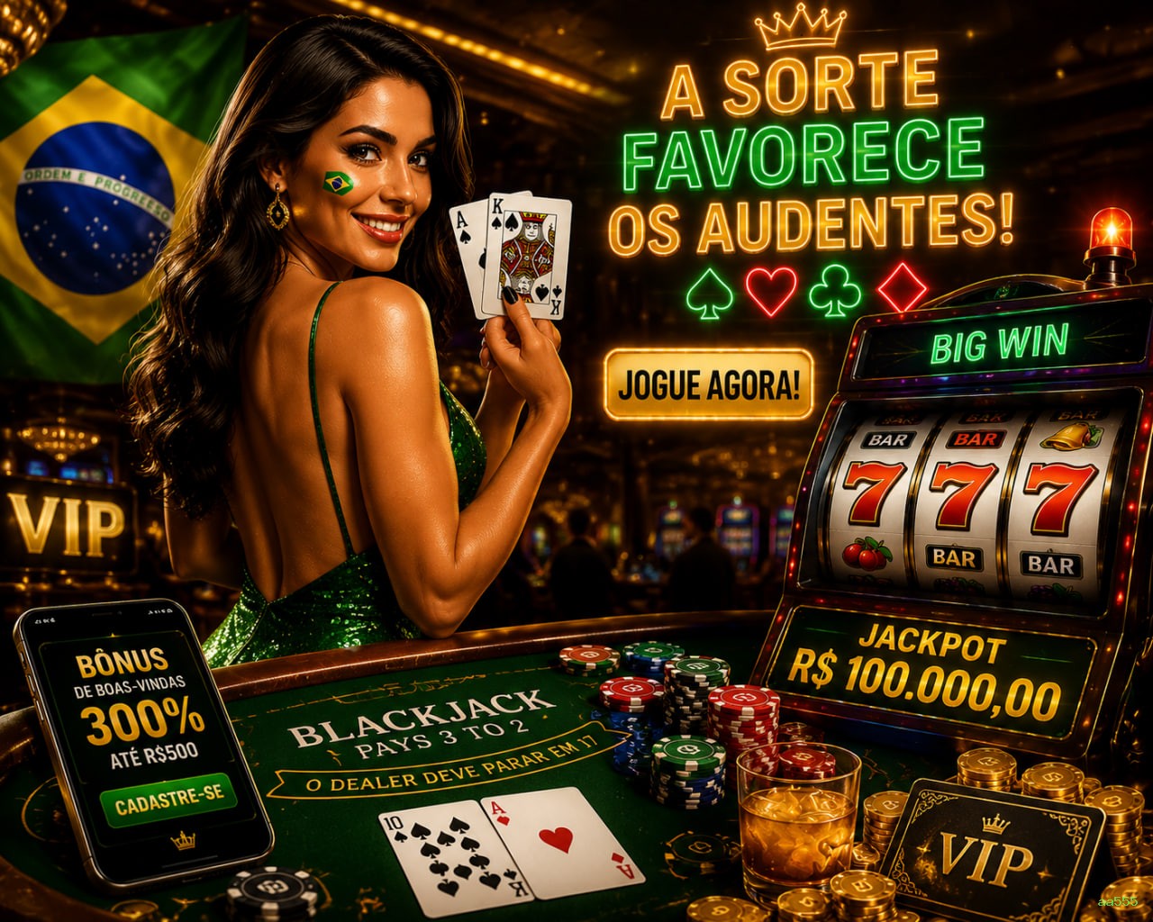 Imagem promocional dos ganhos da aa555